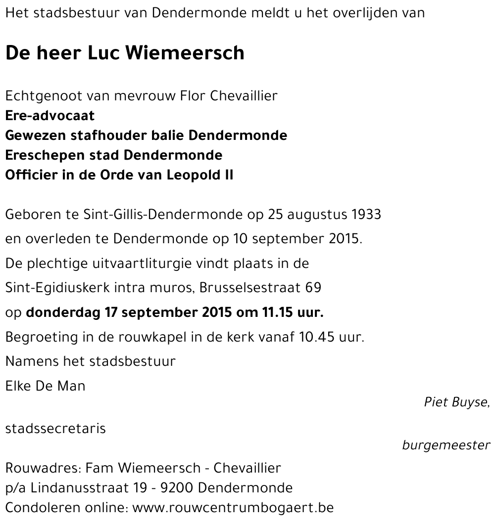 Luc Wiemeersch
