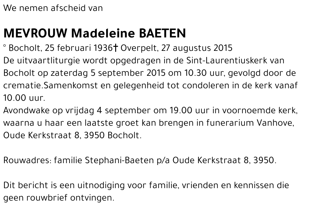 Madeleine Baeten