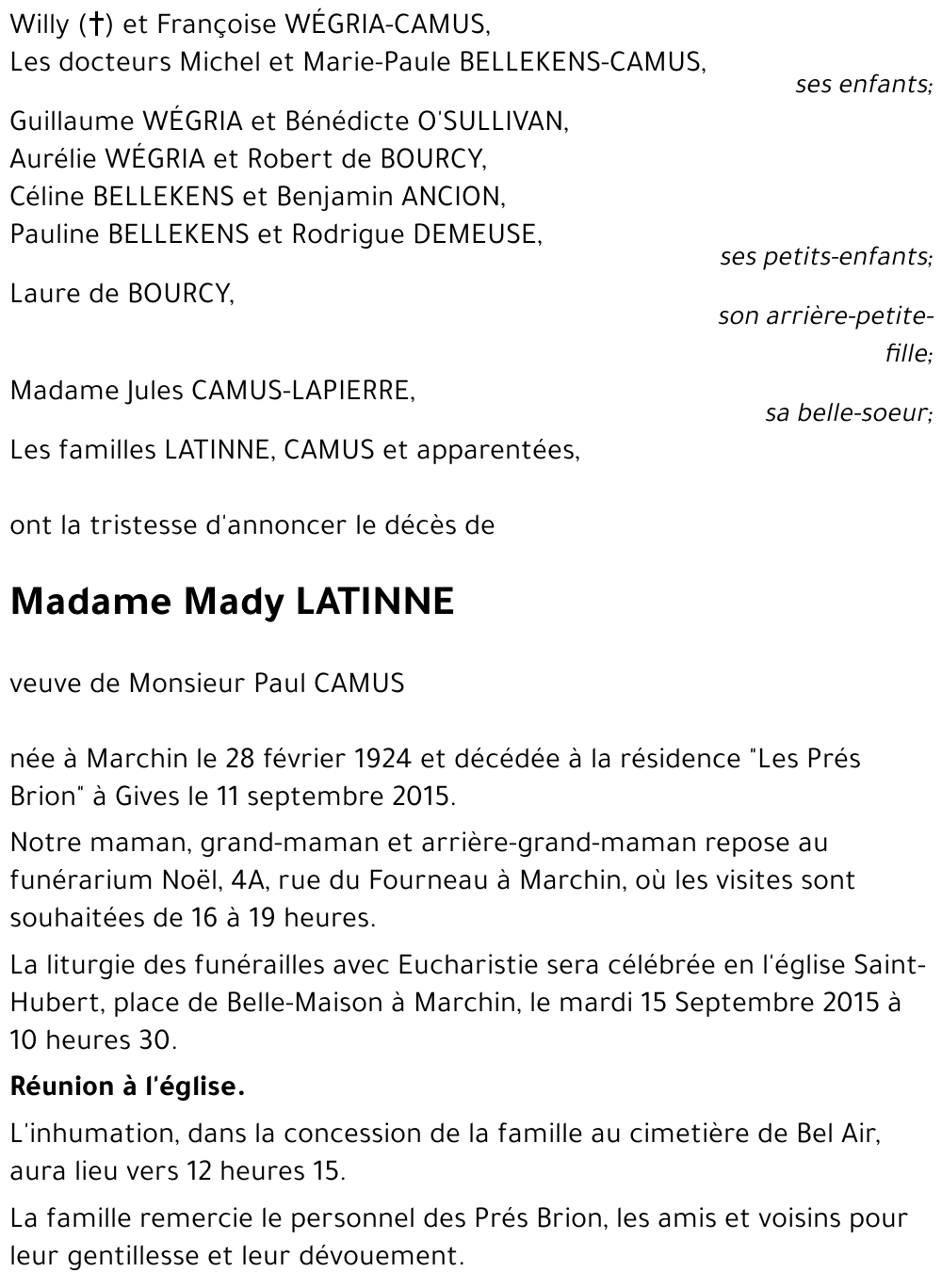 Madeleine LATINNE