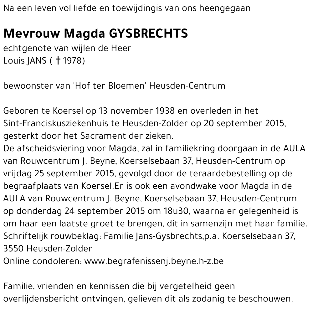 Magda Gysbrechts