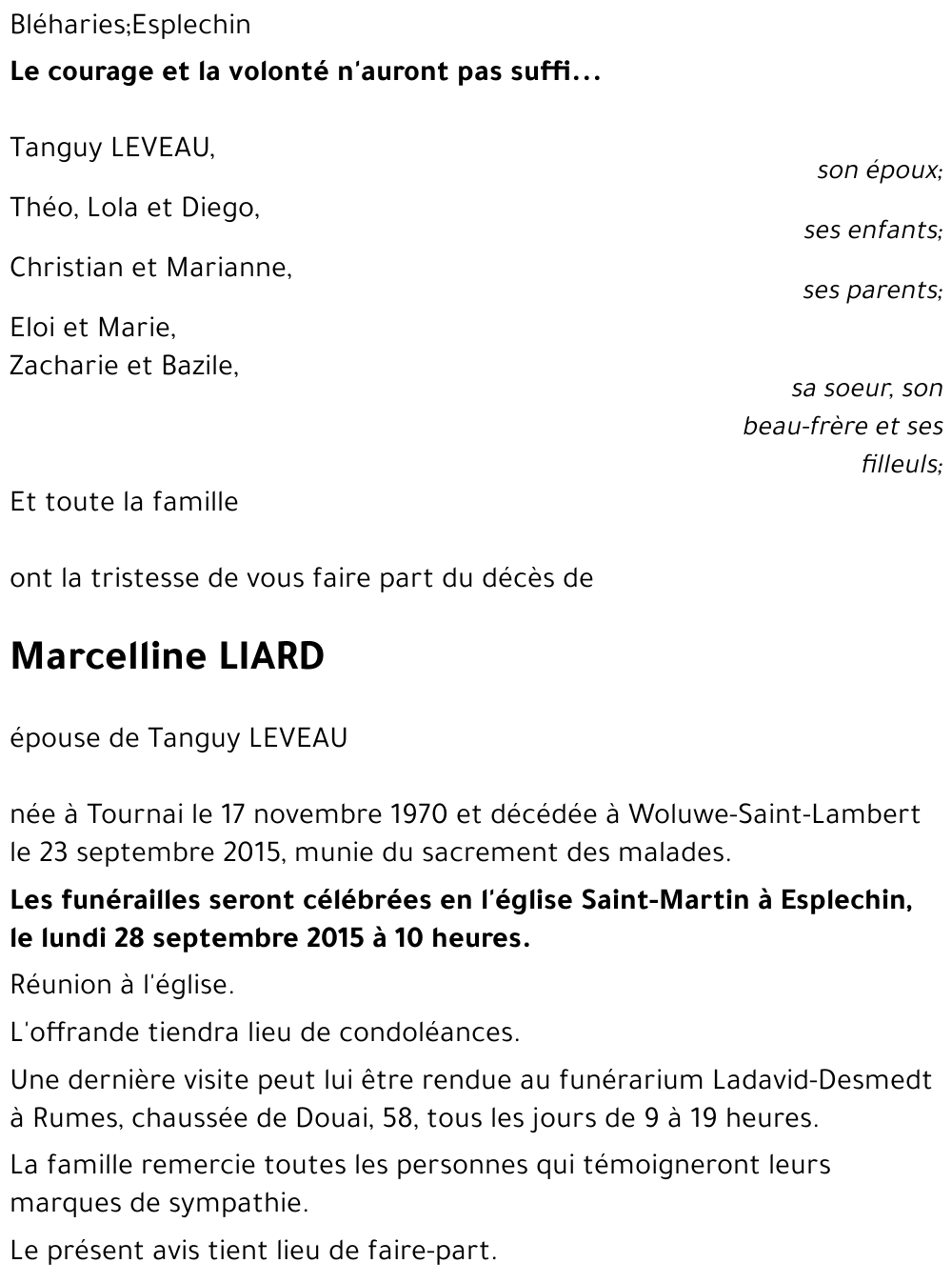 Marcelline LIARD