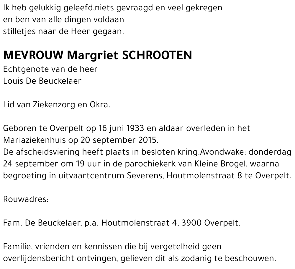 Margriet Schrooten