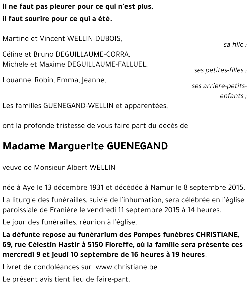 Marguerite GUENEGAND