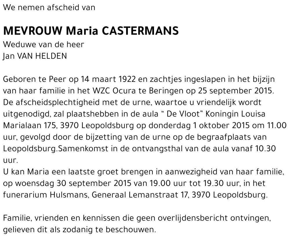 Maria Castermans