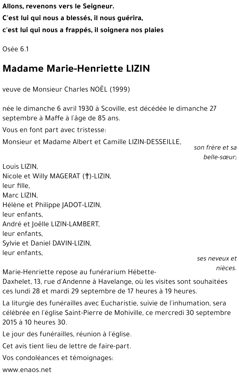 Marie-Henriette LIZIN