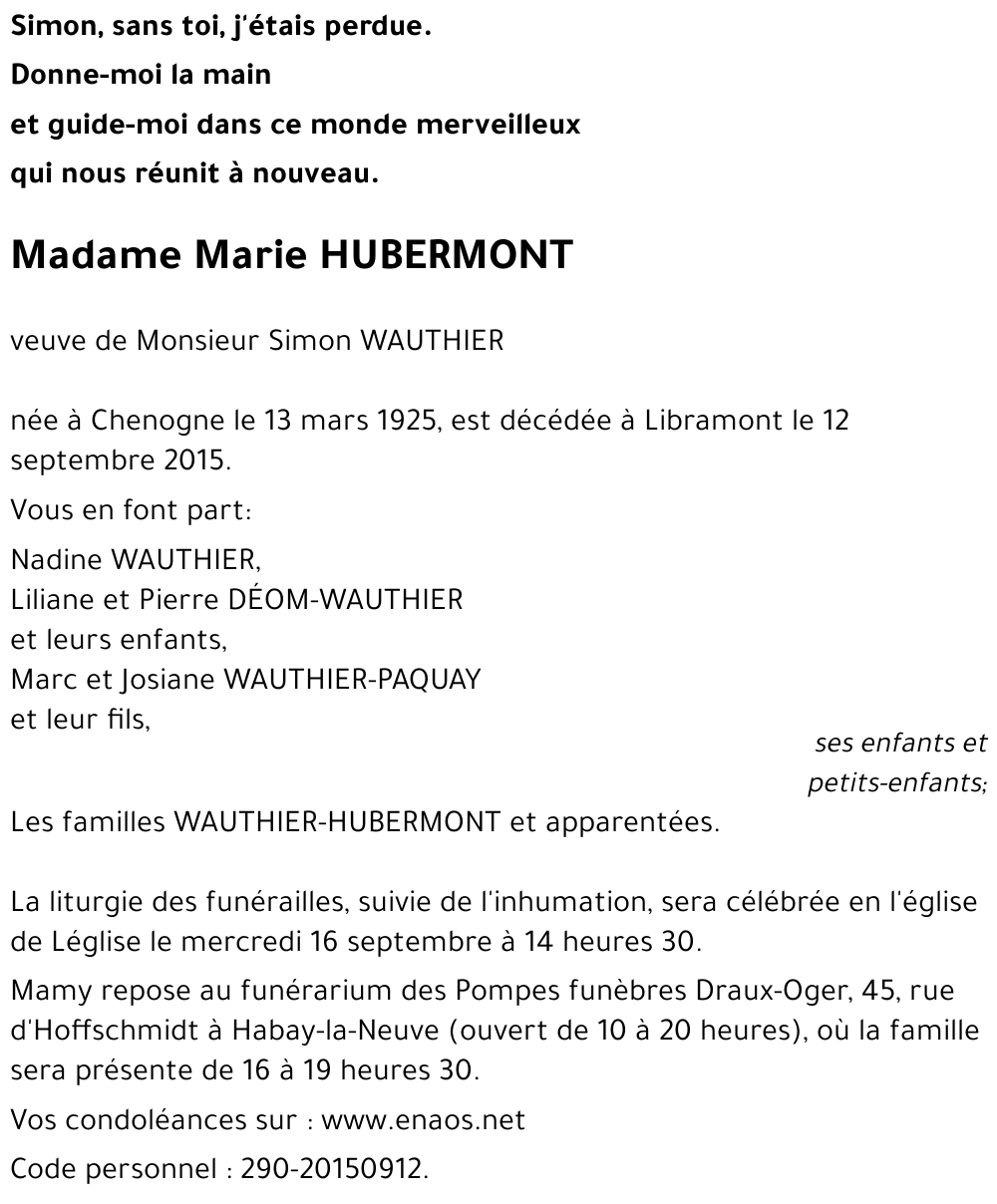 Marie Hubermont