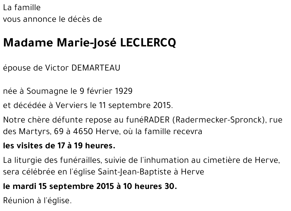 Marie-José LECLERCQ