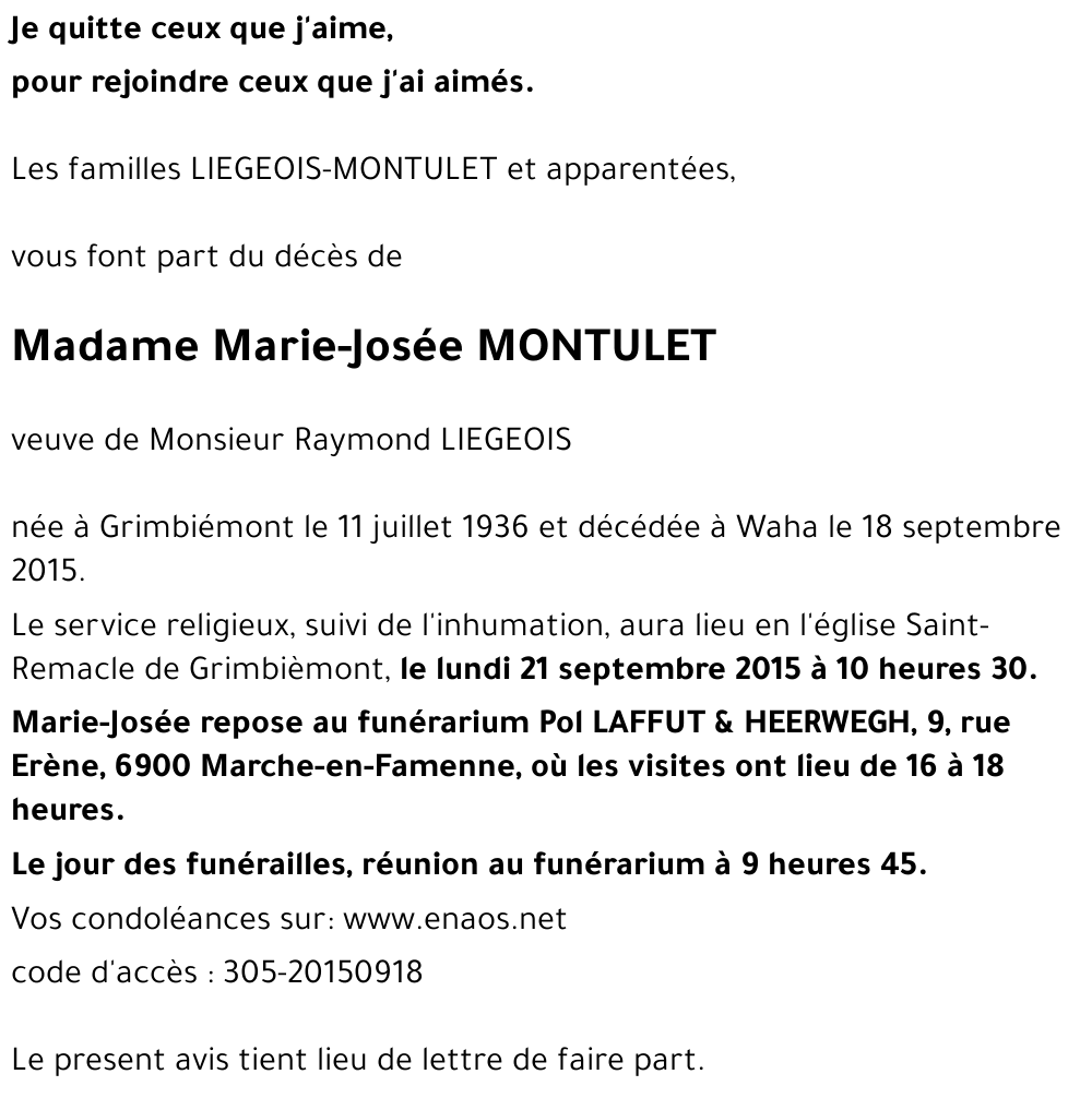 Marie-Josée MONTULET