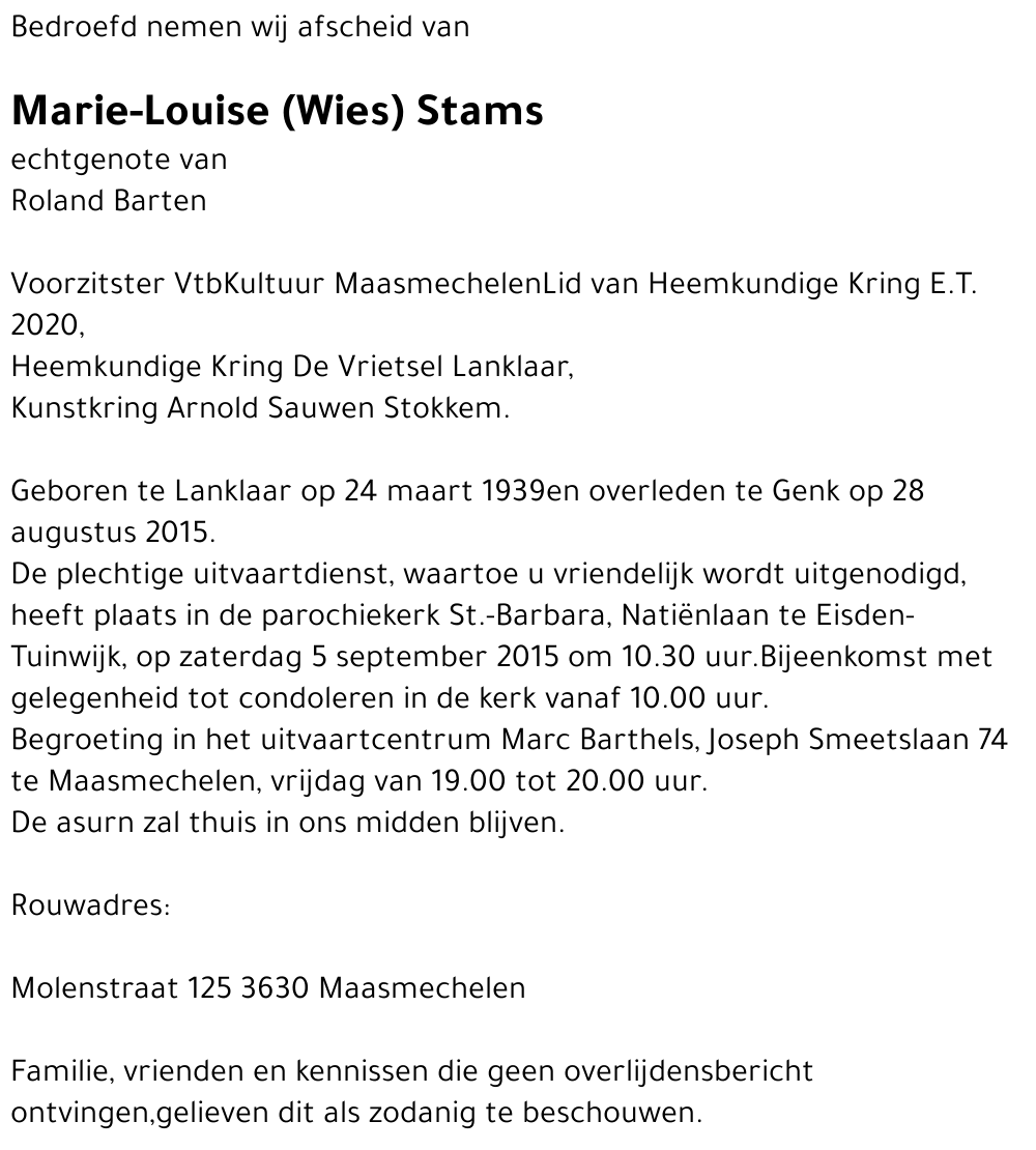 Marie-Louise Stams