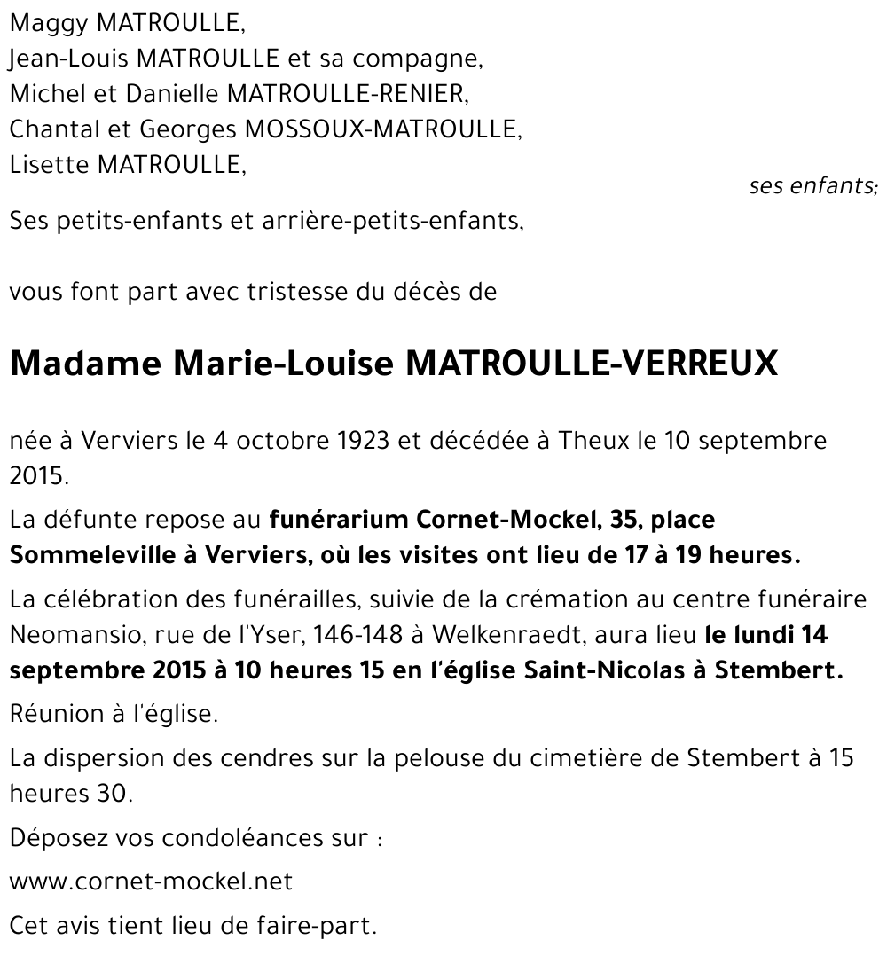 Marie-Louise VERREUX