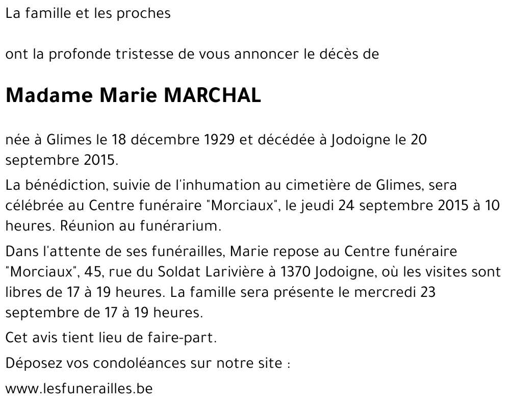 Marie MARCHAL