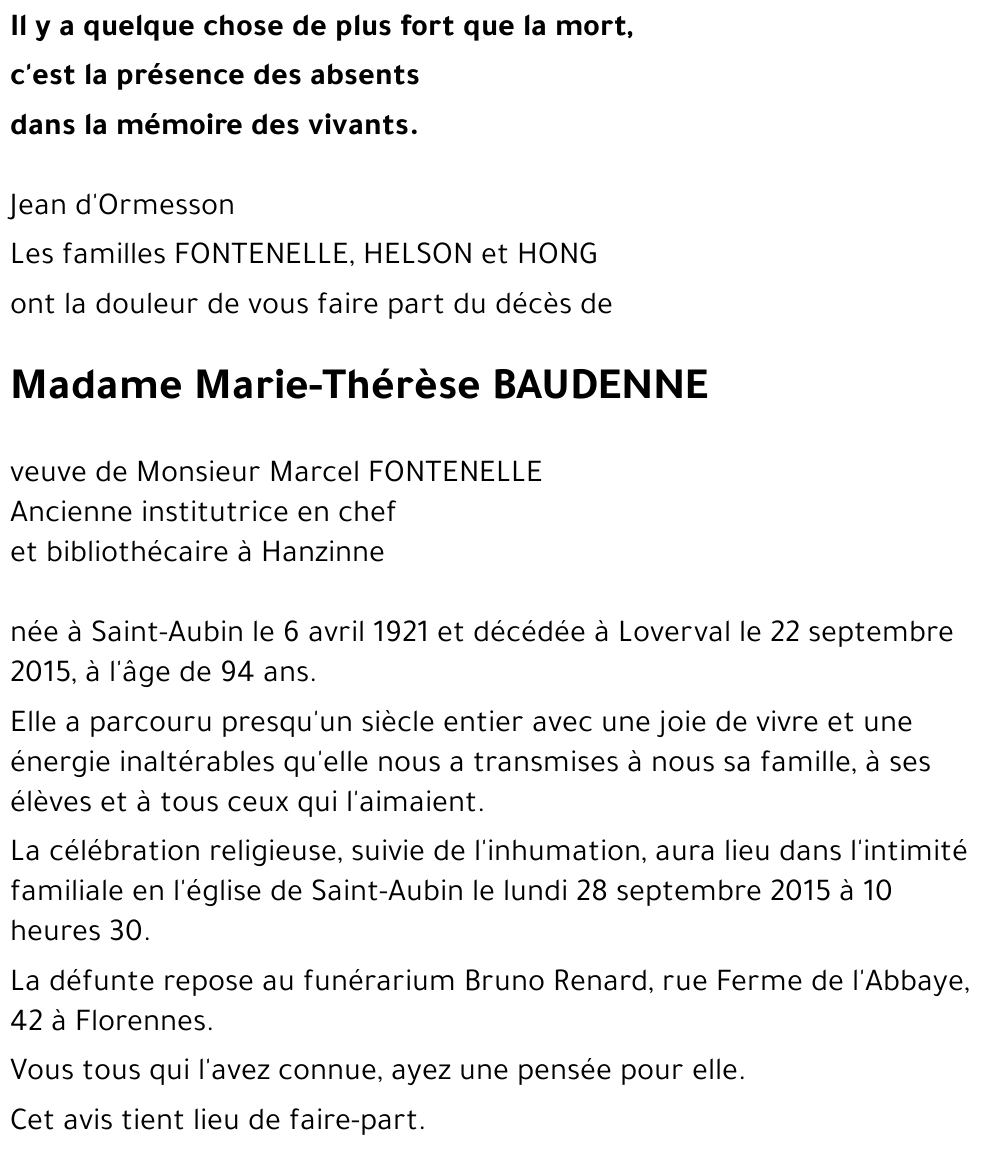 Marie-Thérèse Baudenne