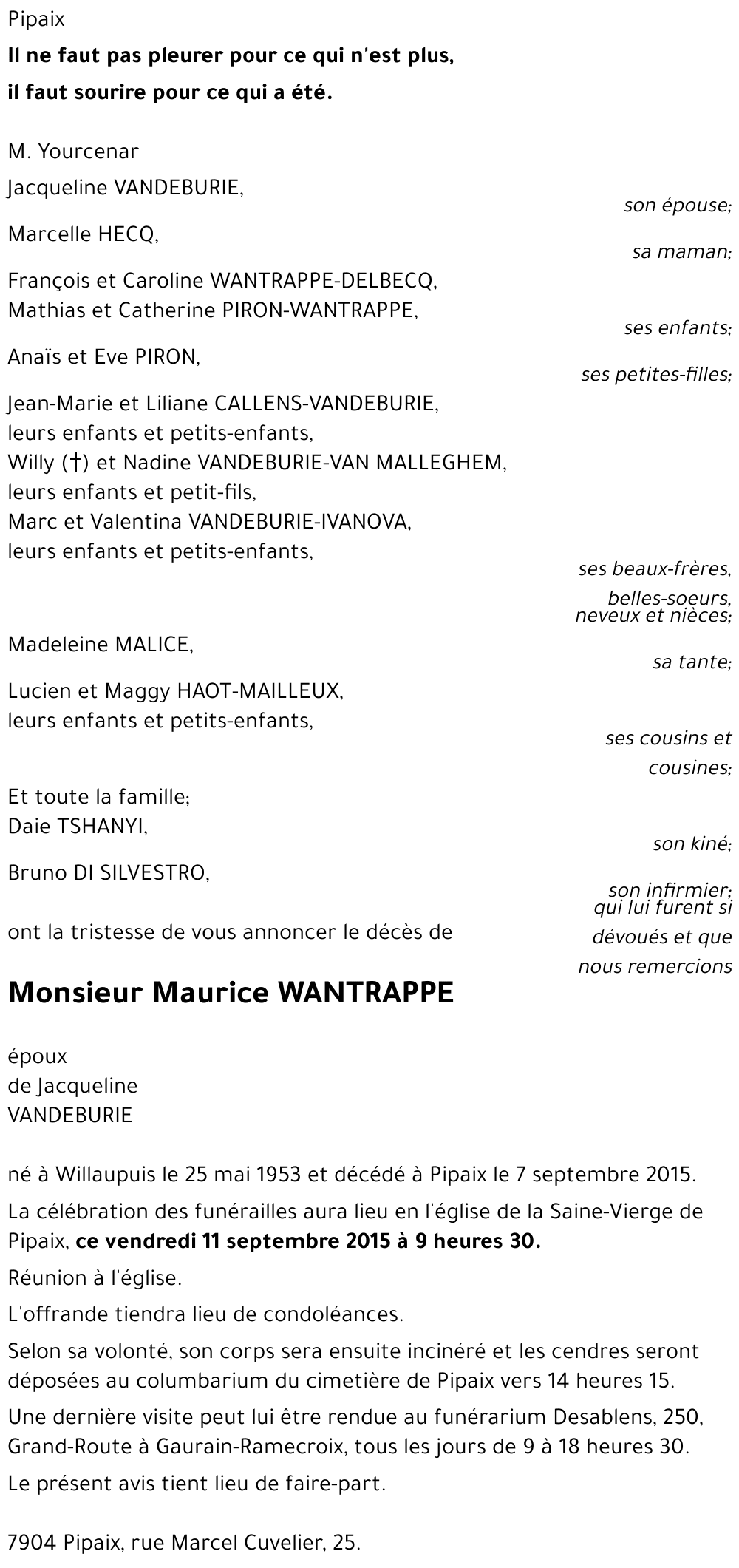 Maurice WANTRAPPE