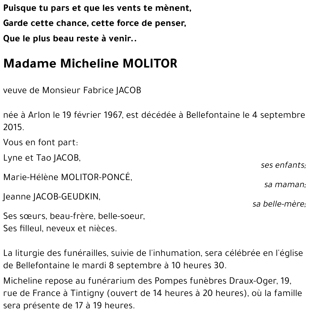 Micheline MOLITOR