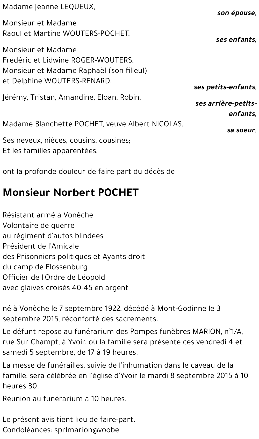 Norbert POCHET