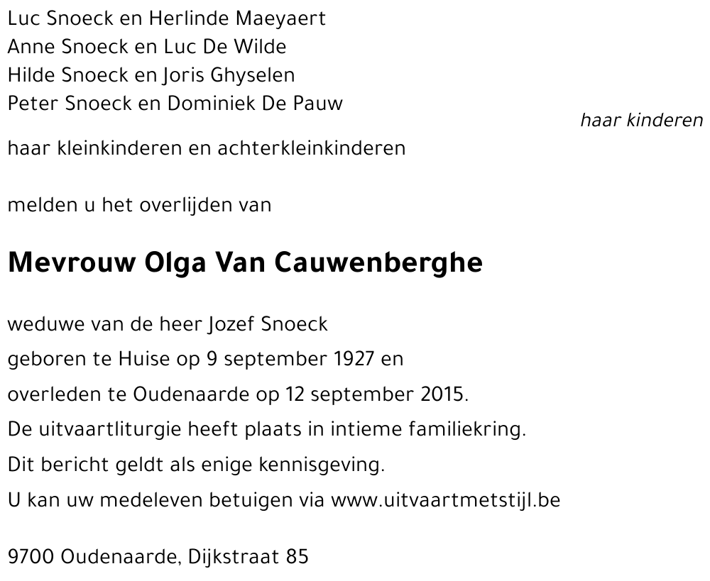 Olga Van Cauwenberghe