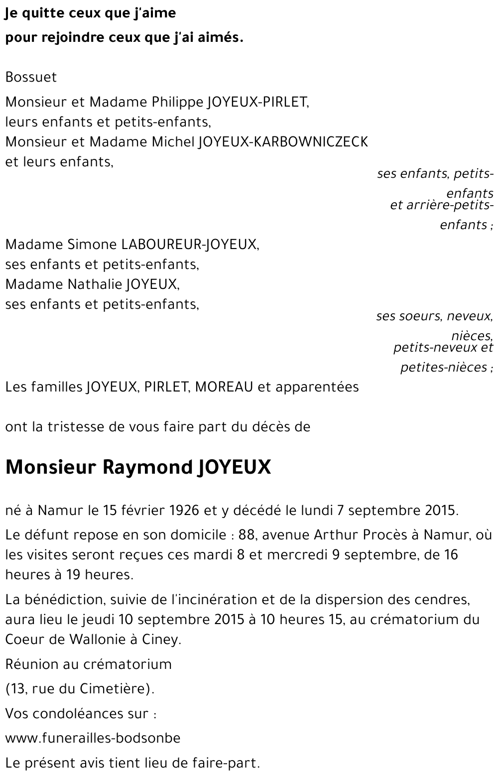 Raymond JOYEUX