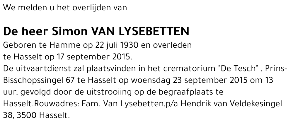 Simon Van Lysebetten