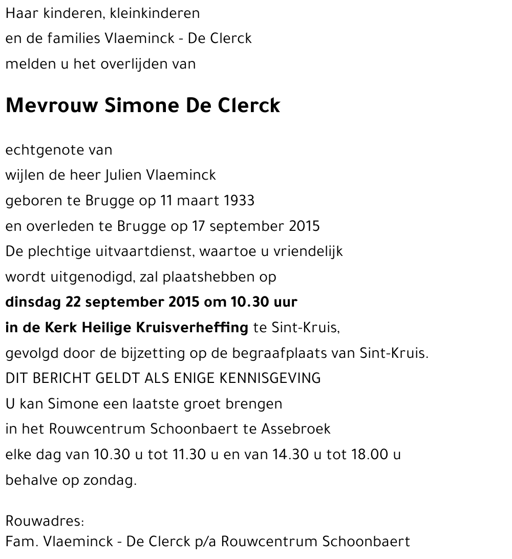 Simone De Clerck