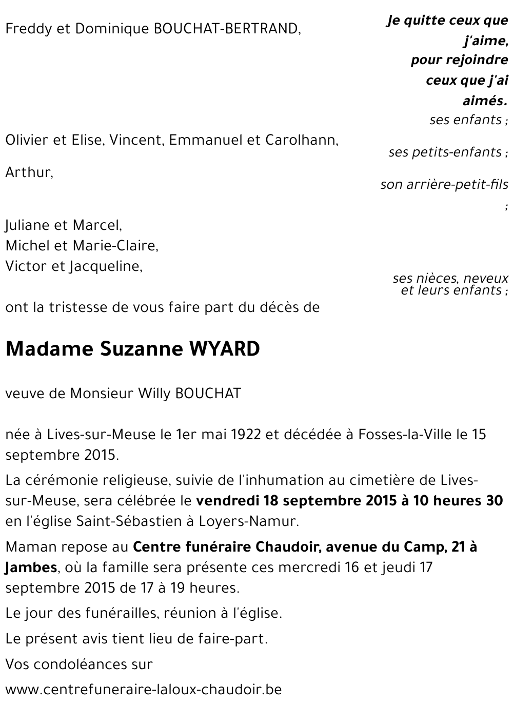 Suzanne WYARD