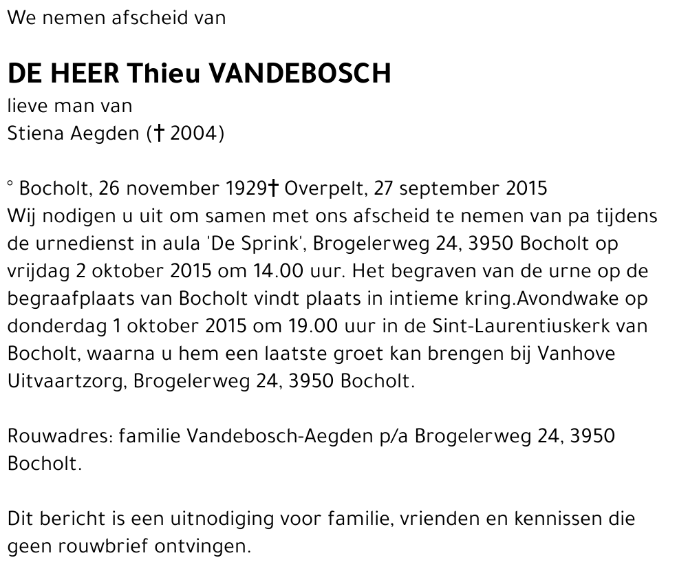Thieu Vandebosch