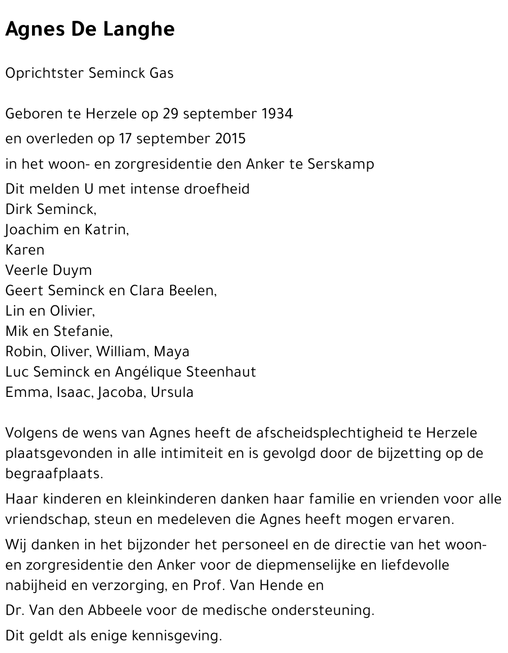 Agnes De Langhe