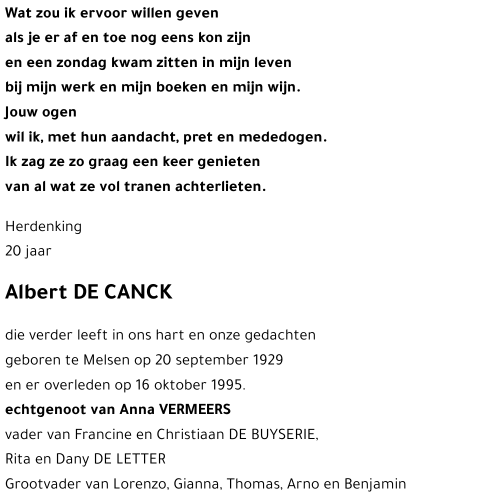 Albert DE CANCK