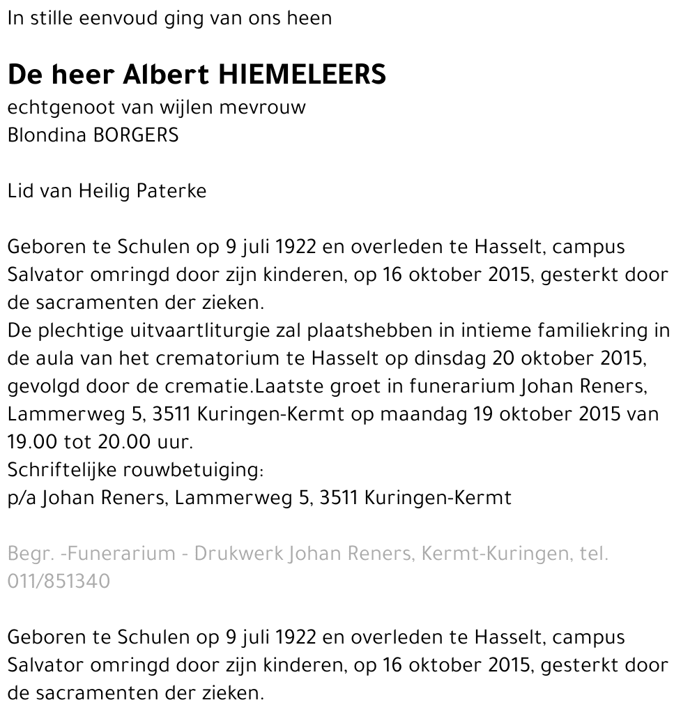 Albert Hiemeleers