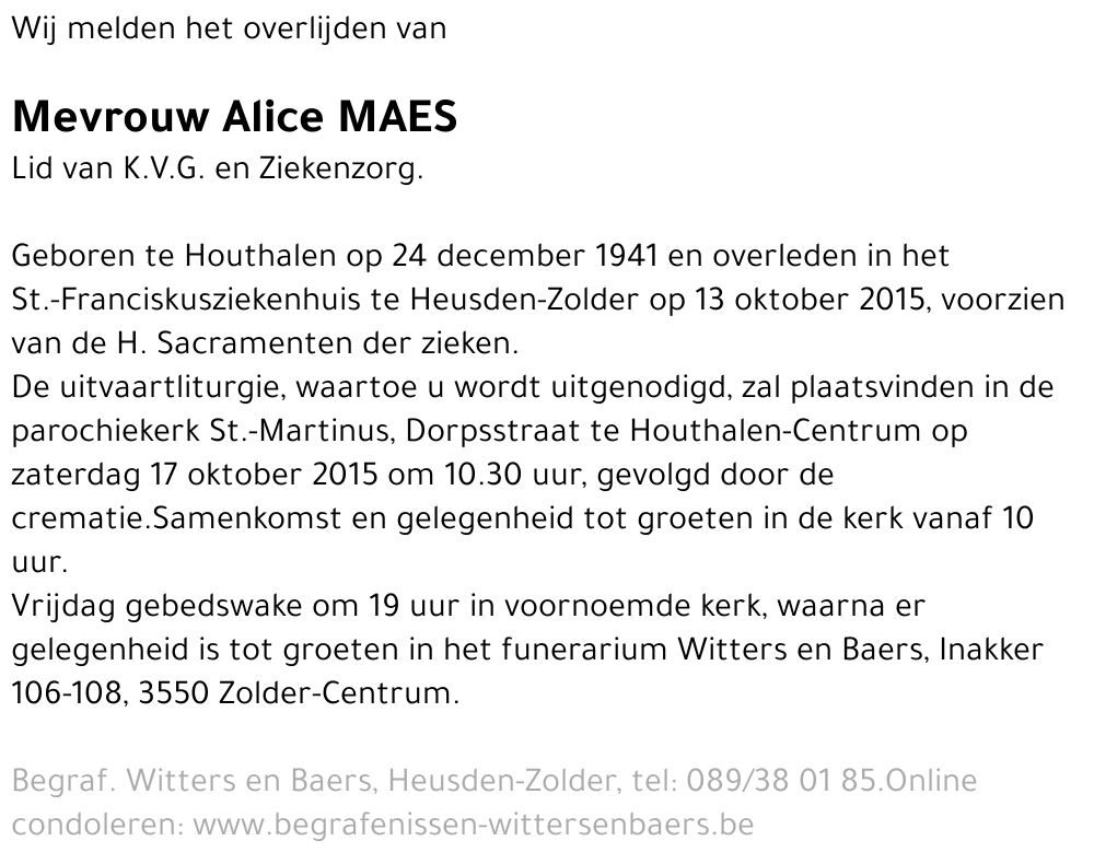 Alice Maes