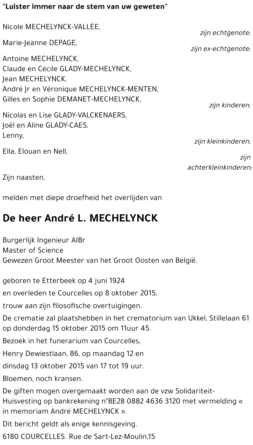 André L. MECHELYNCK