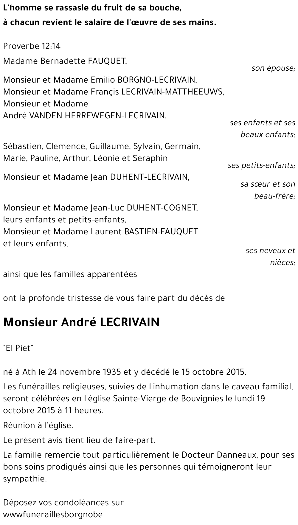 André LECRIVAIN