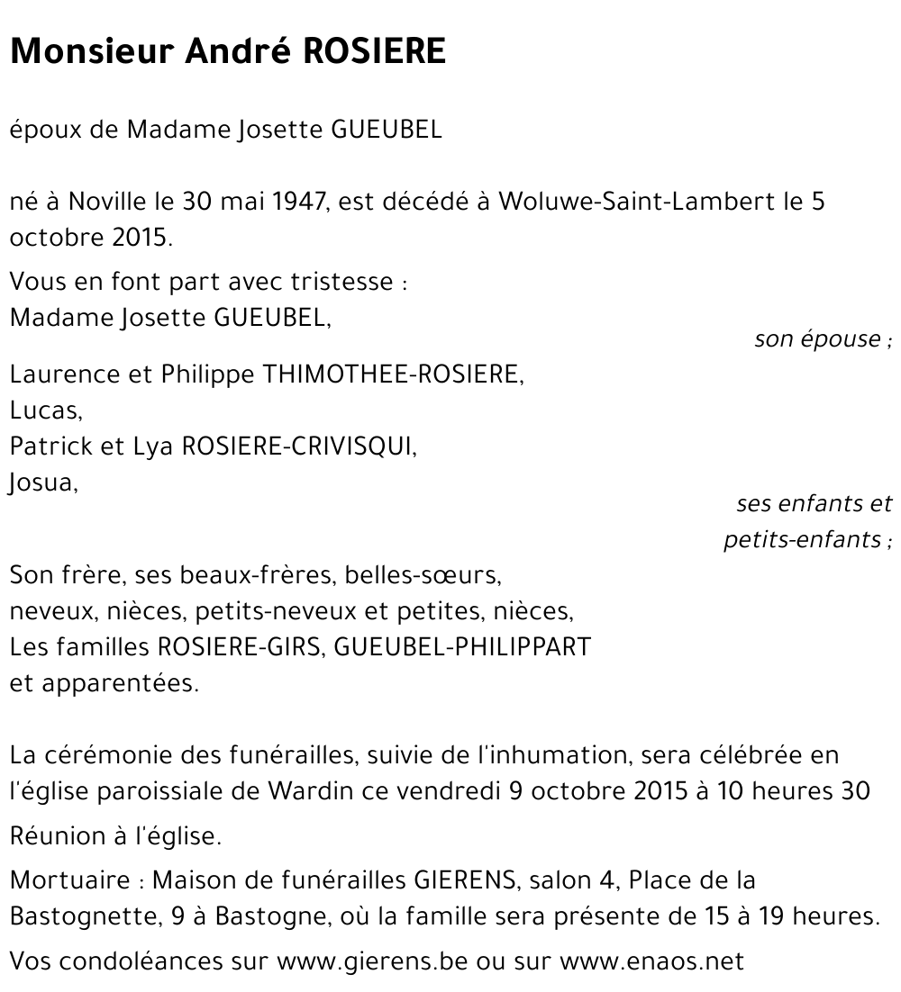André ROSIERE