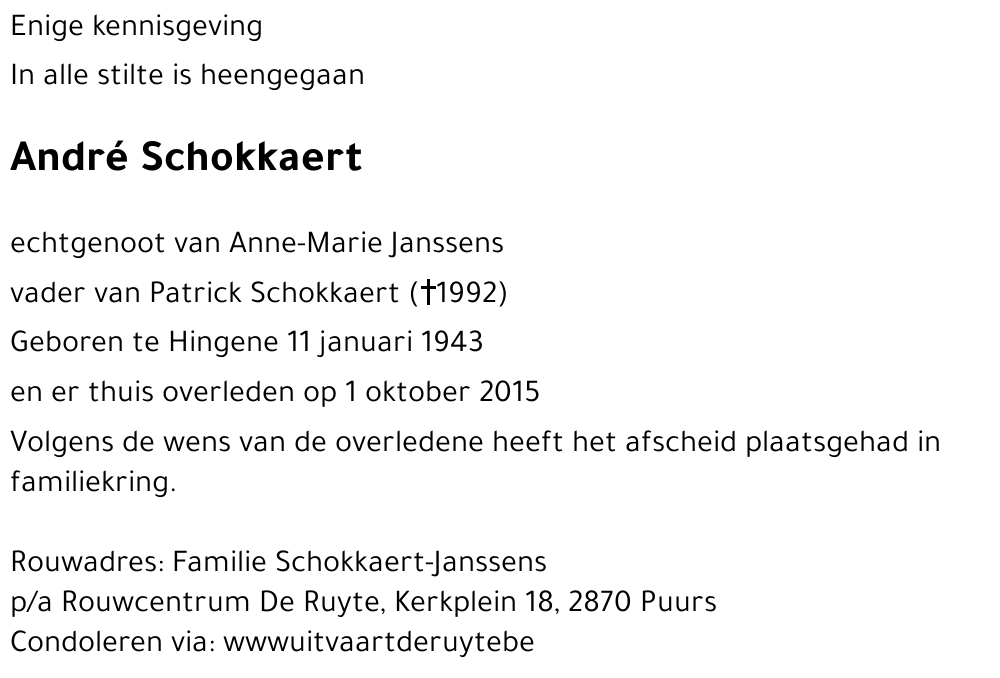 André Schokkaert