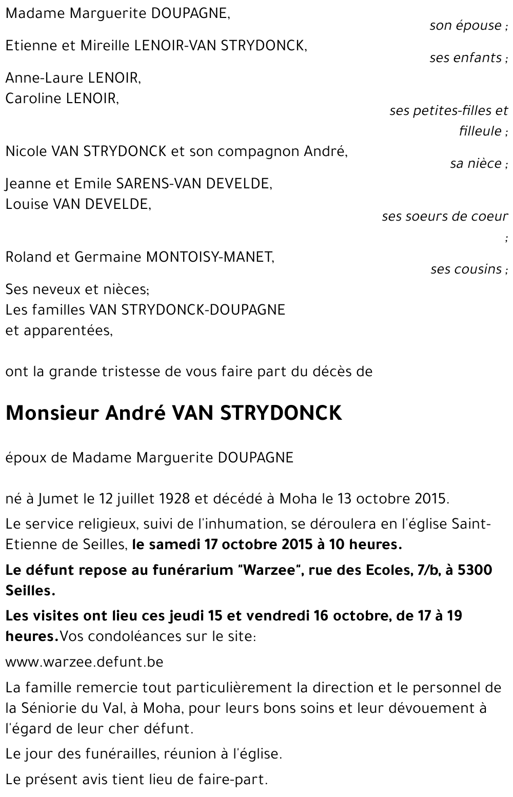 André VAN STRYDONCK