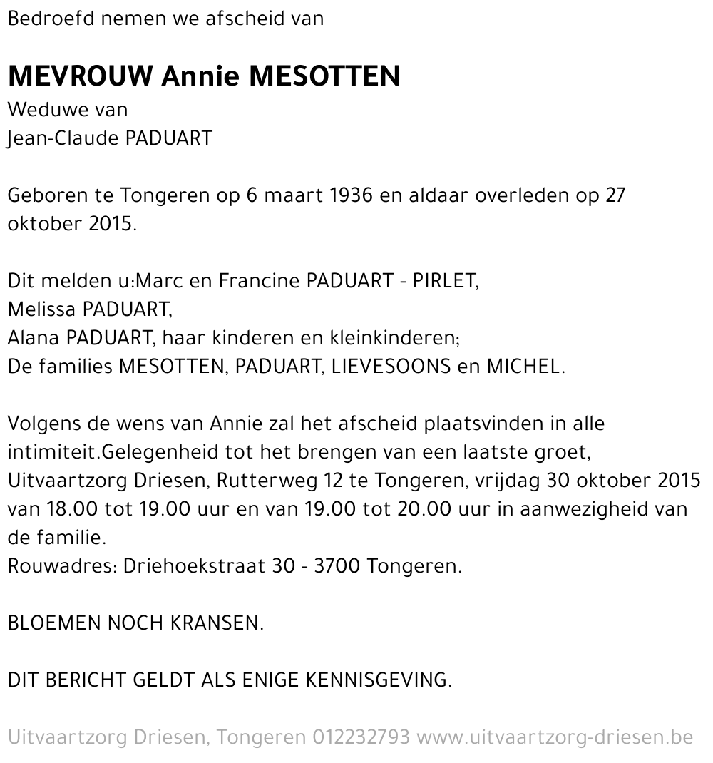 Annie Mesotten