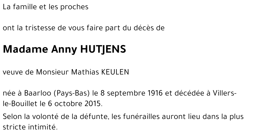 Anny HUTJENS