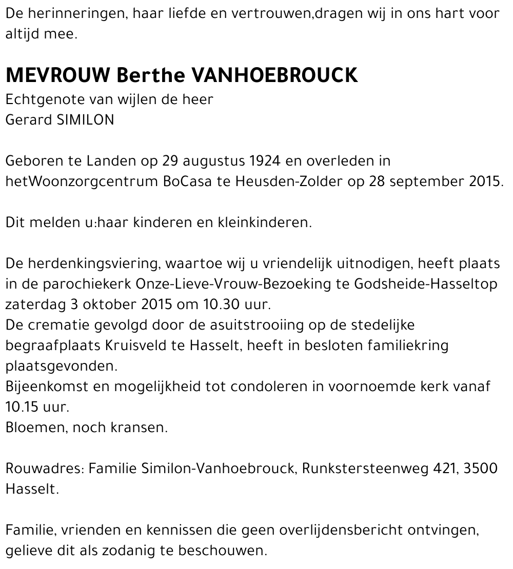 Berthe Vanhoebrouck