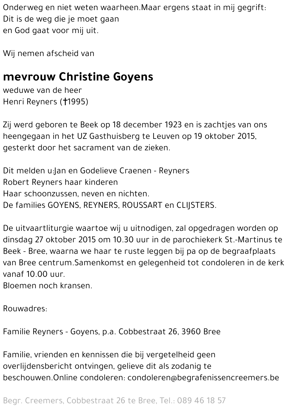 Christine Goyens