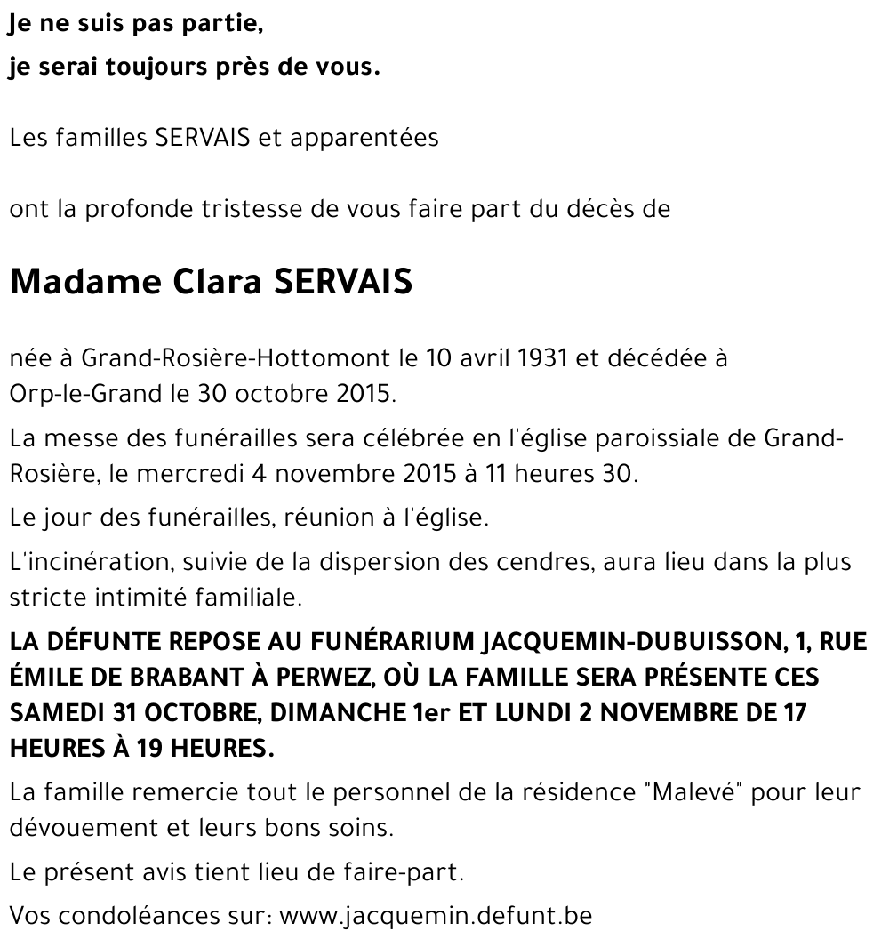 Clara SERVAIS