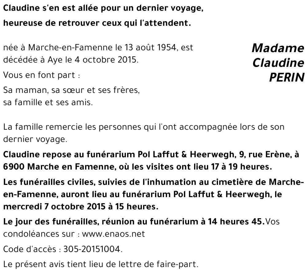 Claudine PERIN