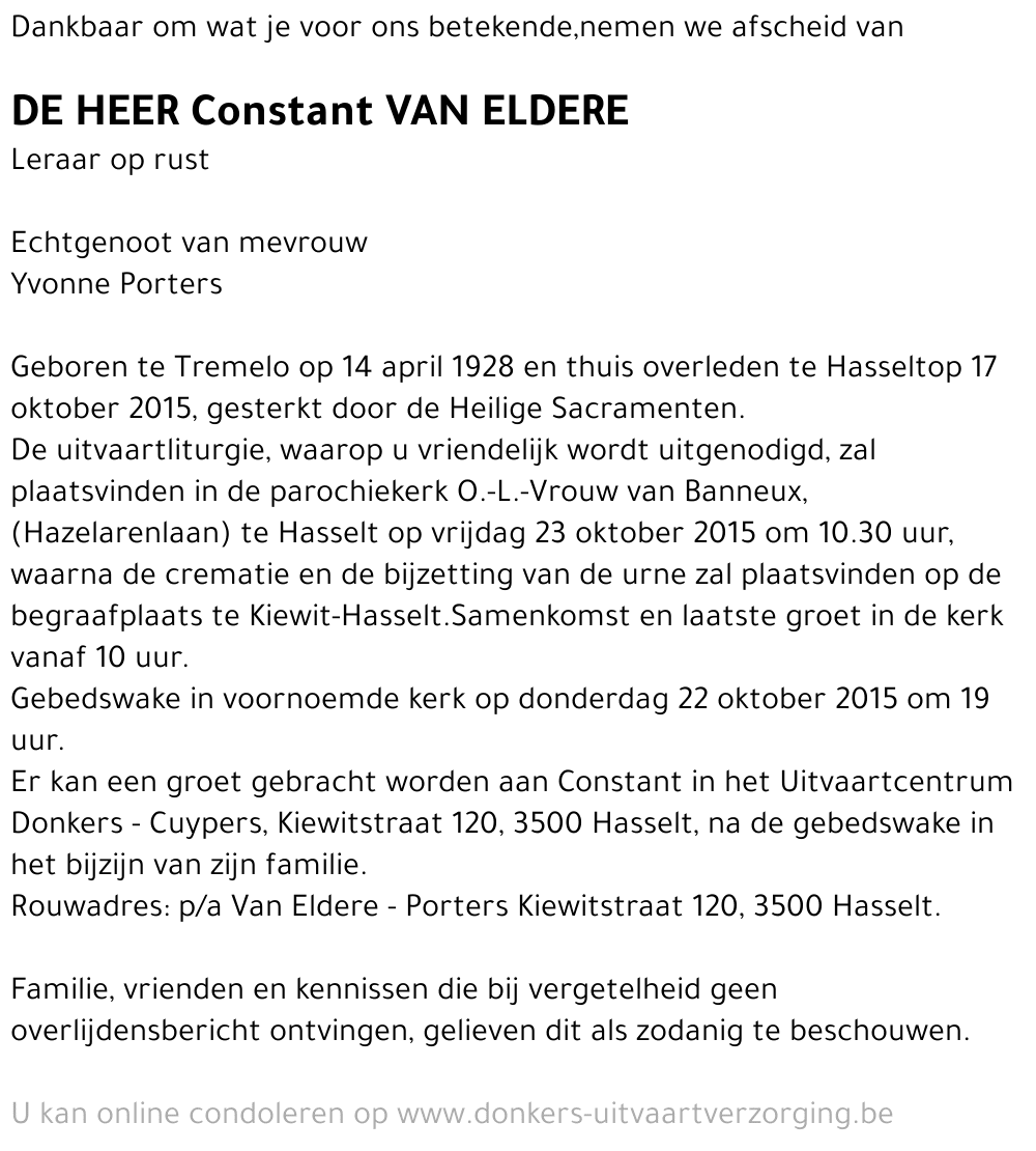 Constant Van Eldere