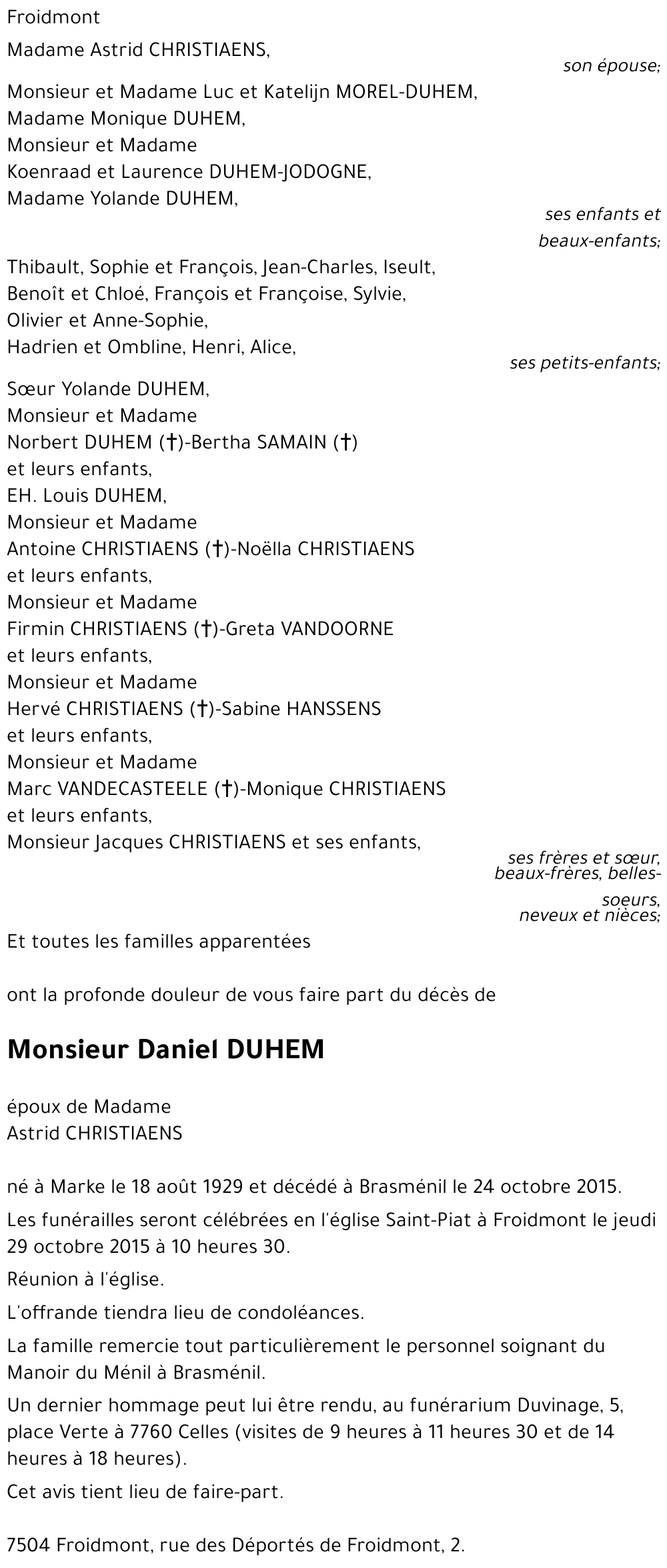 Daniel DUHEM