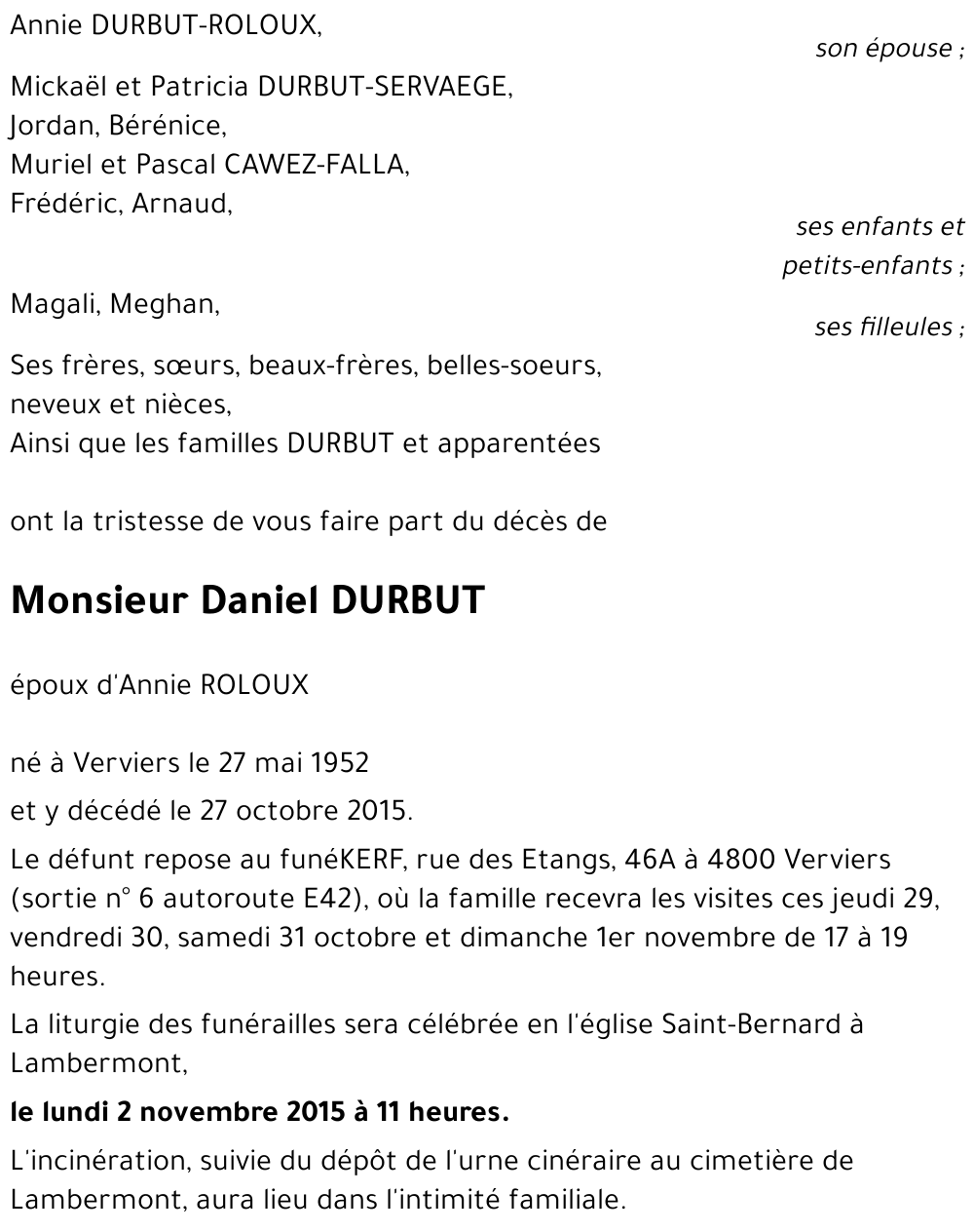 Daniel DURBUT