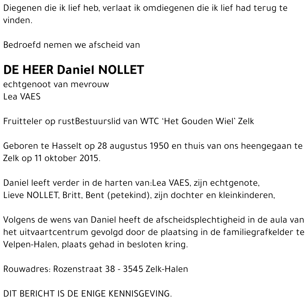 Daniel NOLLET