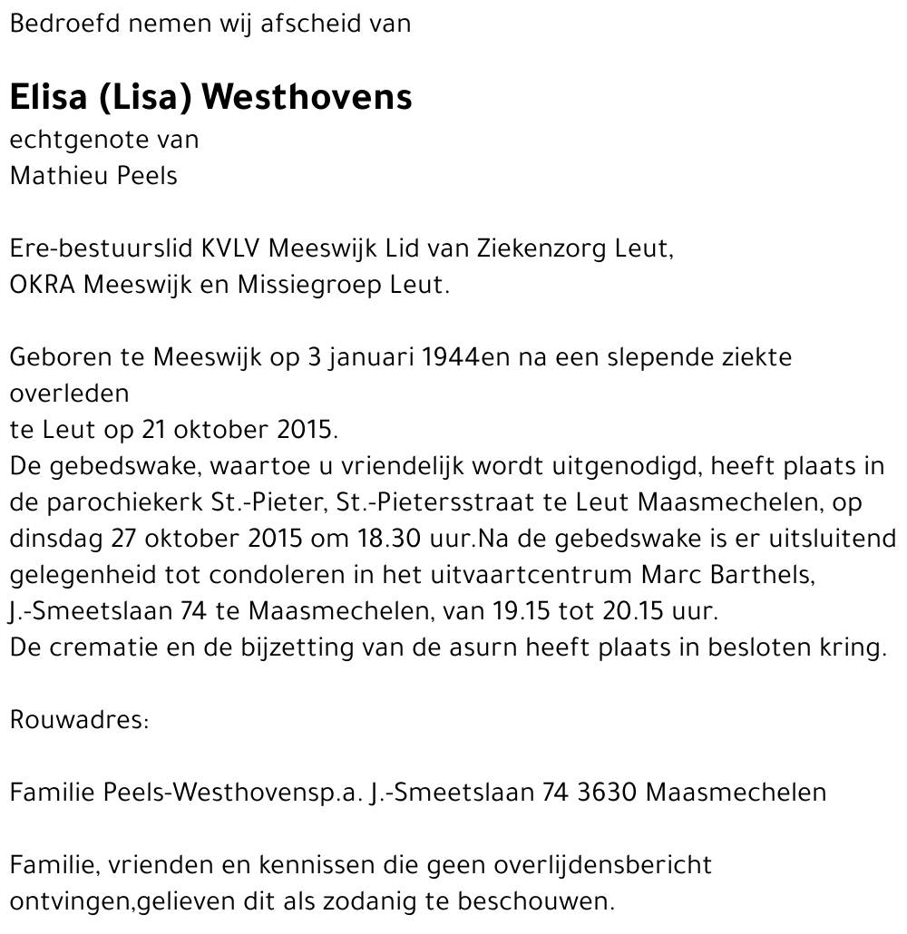 Elisa Westhovens