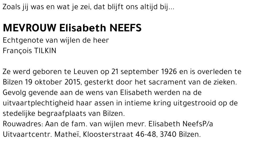 Elisabeth NEEFS