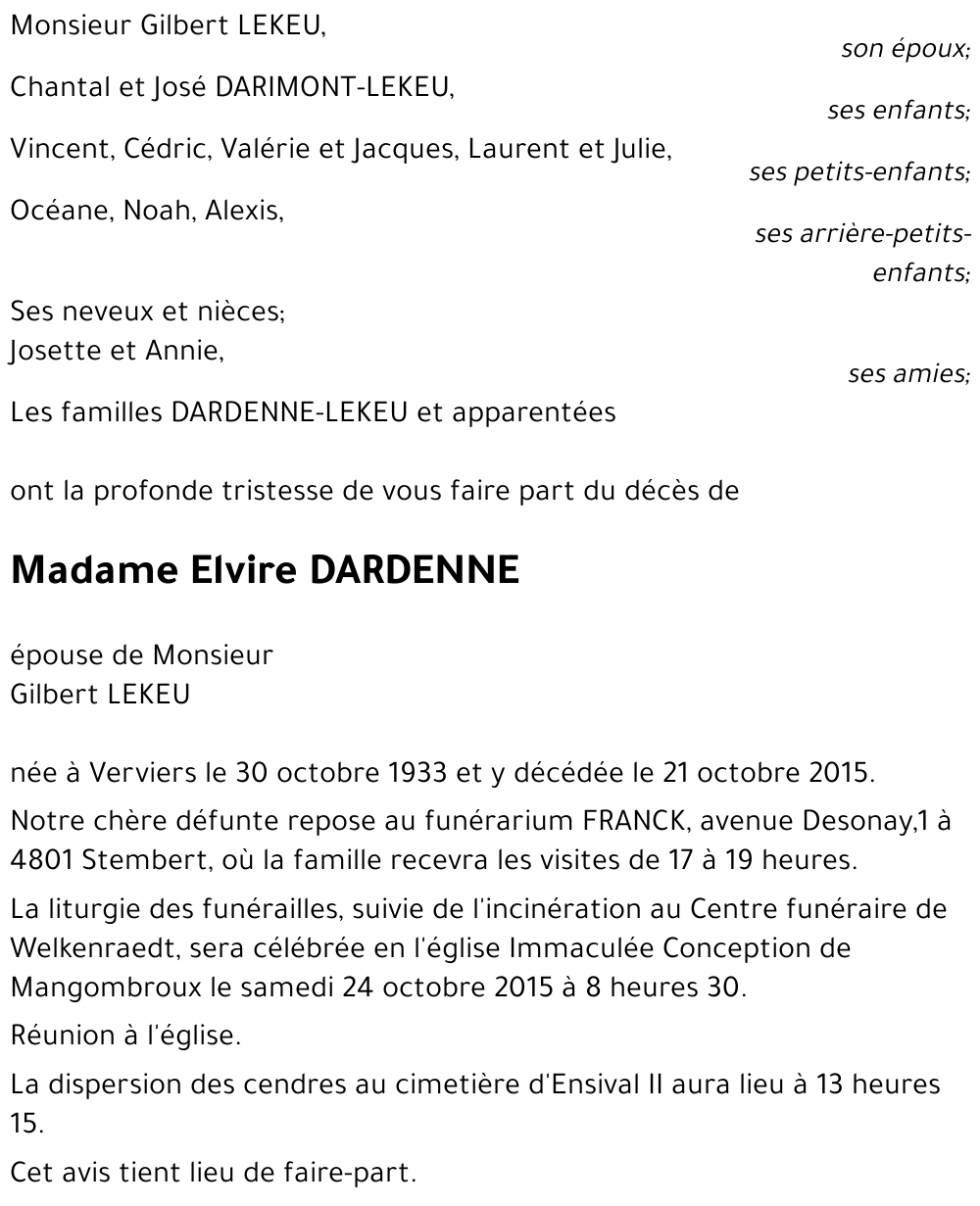Elvire DARDENNE