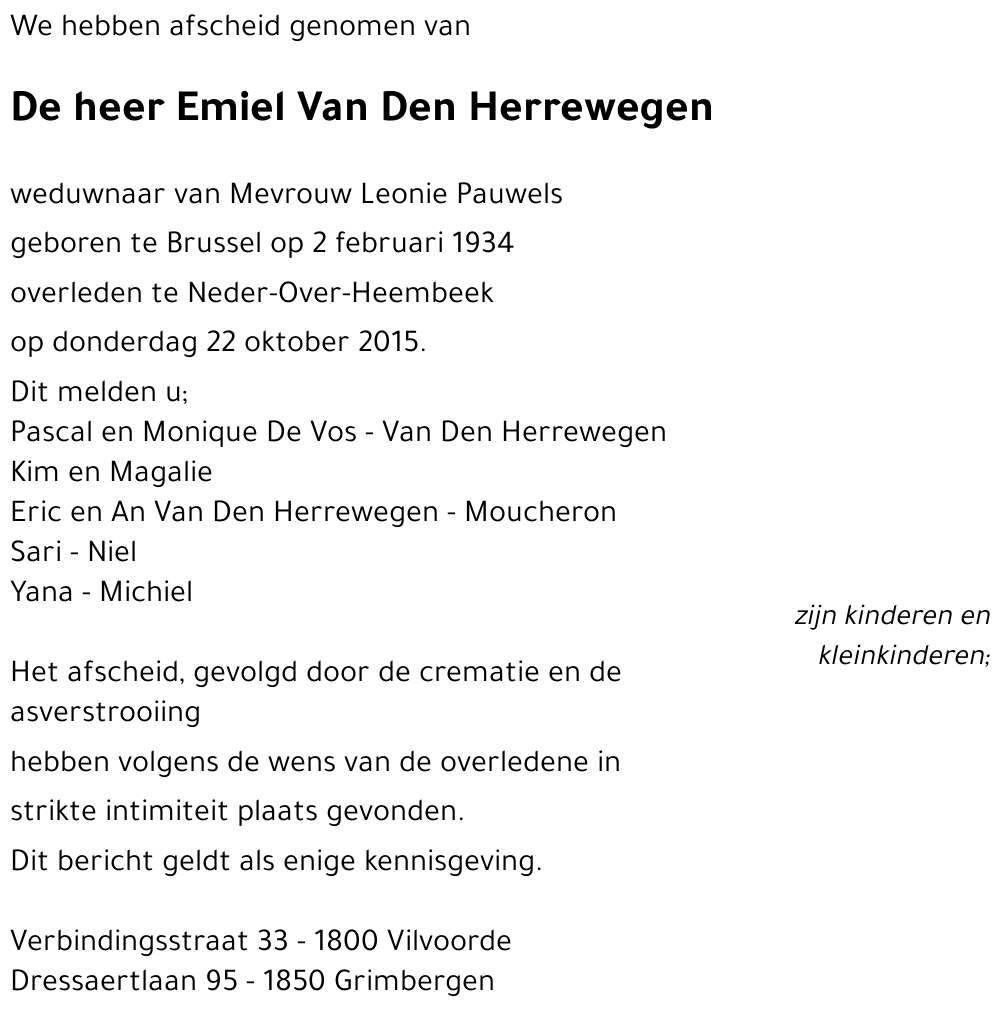 Emiel Van Den Herrewegen