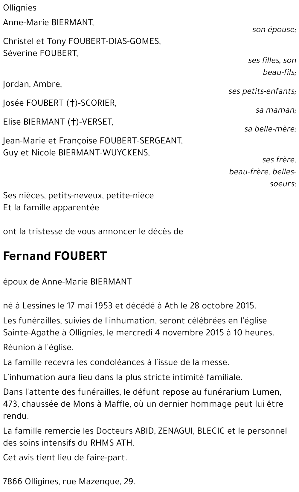 Fernand FOUBERT