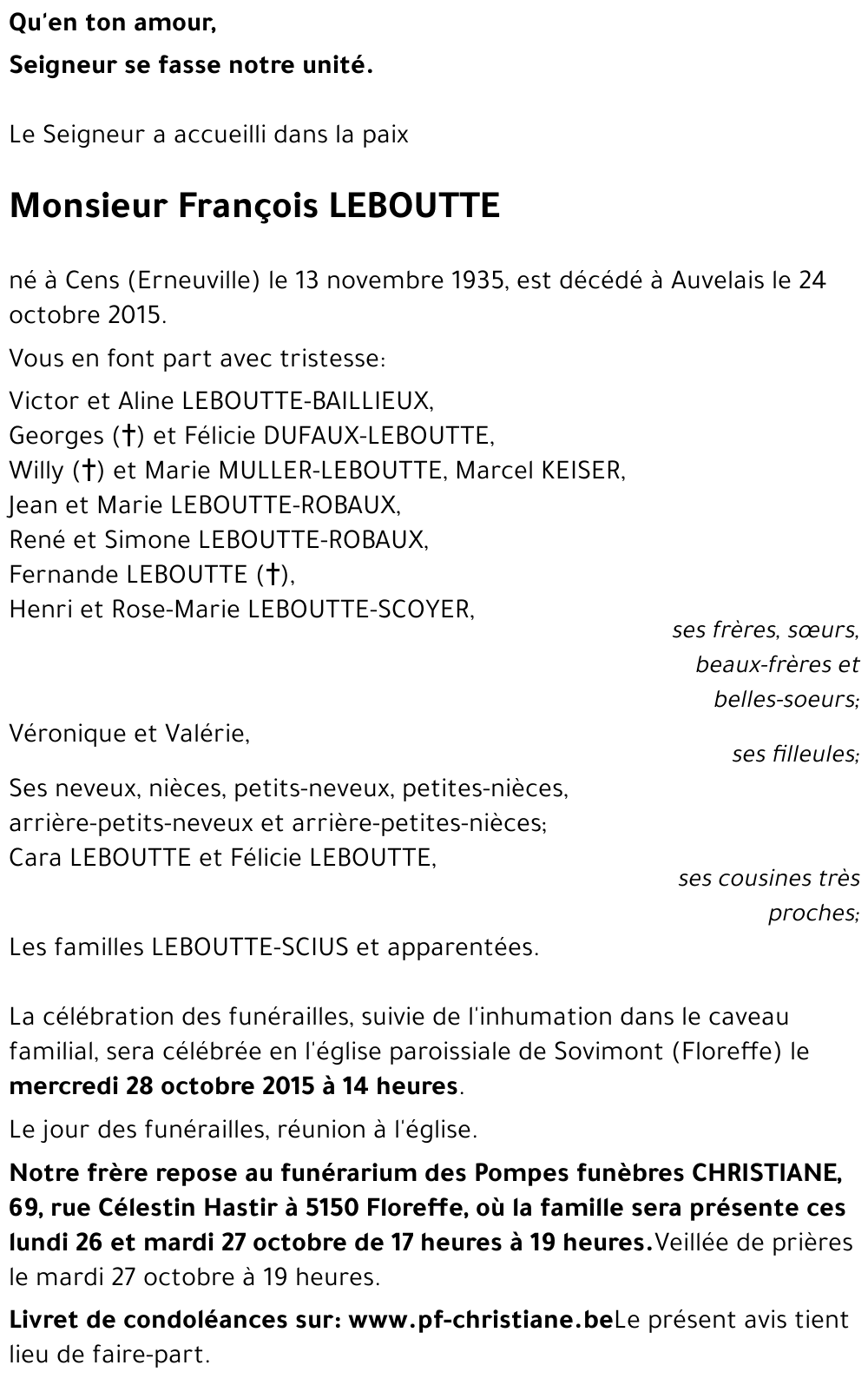 François LEBOUTTE